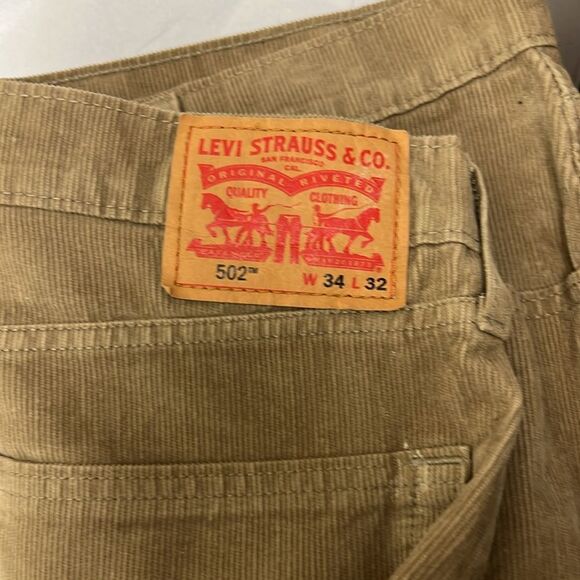 Levi's® 502™ Corduroy Brown Taper All Seasons Tech Stretch Jeans NWOT size 34/32 - Picture 4 of 9